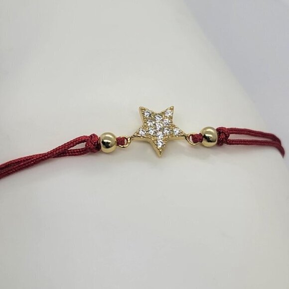 Adjustable 925 Sterling Silver Star Bracelet – Minimalist Celestial Design - Picture 2 of 4